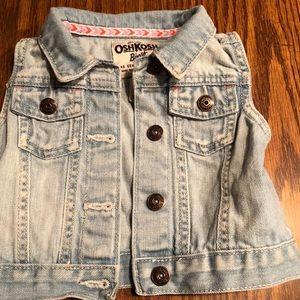 Denim Vest 12M Adorable!! EUC